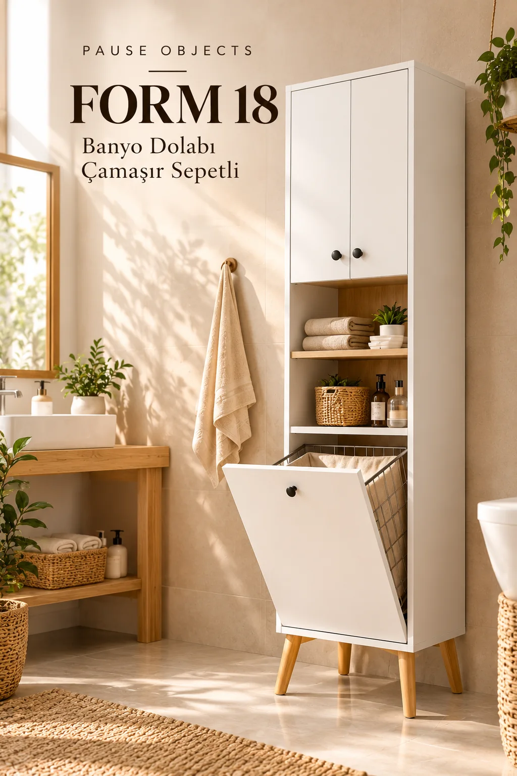 FORM 18 — Çamaşır Sepetli Banyo Dolabı